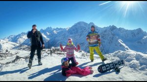 Катаем на сноуборде на Эльбрусе 2022