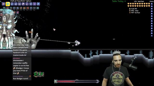 Unluckiest man on Twitch - Terraria Hardcore MasterMode Book Only Challenge Drunk Seed - Ep 62 смотреть онлайн