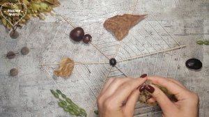 Паутина из природного материала - осенняя поделка