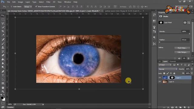 Photoshop Tuturial Galaxy Eye Photo Manipulation Effect смотреть онлайн