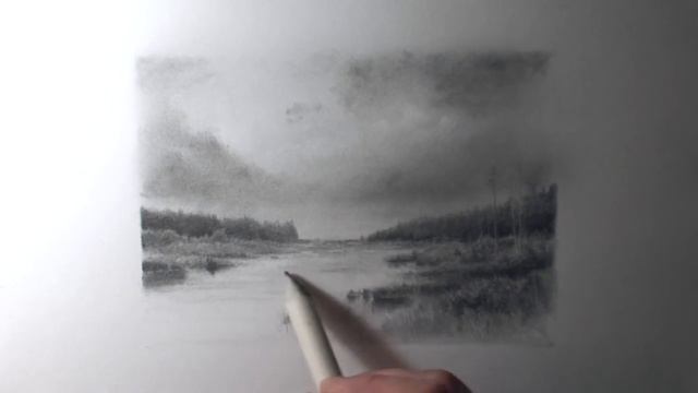 Drawing Pencil | How to Draw a Landscape with a River смотреть онлайн