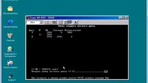 Разметка нового жесткого диска в Win9x в эмуляторе PCem