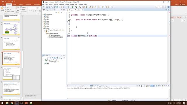 Lecture 6 Java Multitasking (Thread) - 05 ตัวอย่างการทำงานแบบ extends Thread