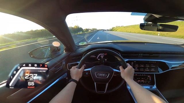 Audi A6 45 TFSI Quattro C8 ? | TOP SPEED & 0-100 POV смотреть онлайн
