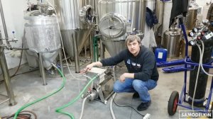 Стерильная фильтрация пива на пластинчатом фильтр-прессе 20х20 с 14-ю пластинами.