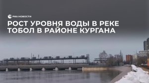 Рост уровня воды в реке Тобол в районе Кургана