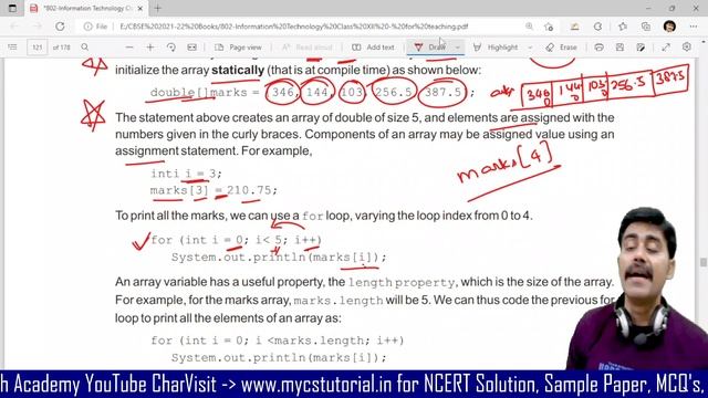 Array in Java Class 12 Information Technology 802 Unit 3 Java смотреть онлайн