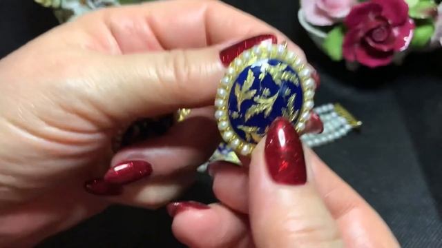 #Серебро.Кобальтовый комплект для настоящих ценителей роскоши и красоты?????????