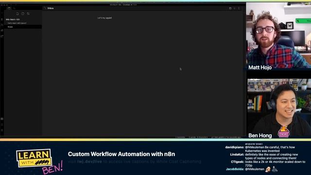 Custom Workflow Automation with n8n (with Matt Hojo) — Learn With Jason