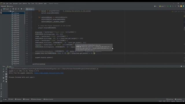 Asteroids - Adding Text Boxes | Python | Pygame | Walkthrough смотреть онлайн