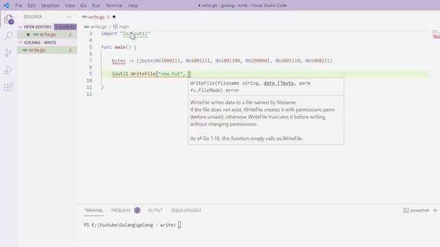 GOLANG - MEMBUAT FILE BARU DARI DERETAN BYTE ARRAY смотреть онлайн