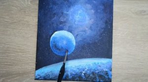 Как нарисовать картину #6 | акрил | космическая галактика | шаг за шагом