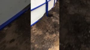 Установка хоккейного корта. Монтаж хоккейной коробки.