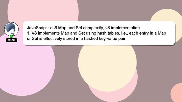 JavaScript : es6 Map and Set complexity, v8 implementation