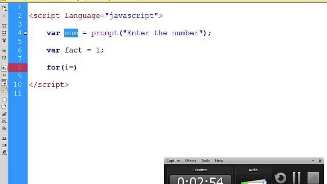 JavaScript Factorial Using For Loop