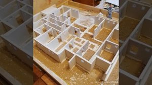 Макет дома из гипса / House model build