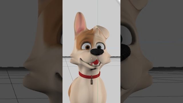 from sketch to 3D - puppy