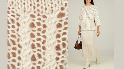 Нежность и объем. Узор для джемпера, кардигана или шапки