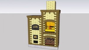 Порядовка мини-русской печи с мангалом