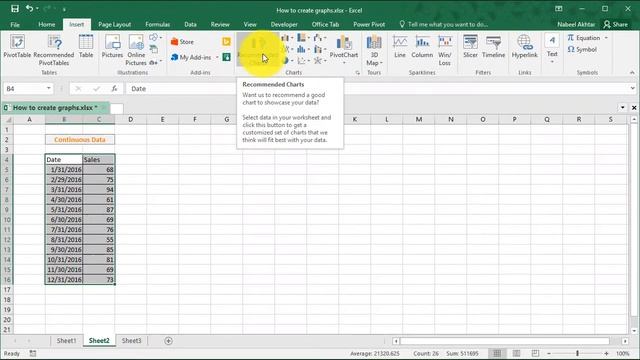 VideoExcel - How to create graphs or charts in Excel 2016 (Charts 101) смотреть онлайн
