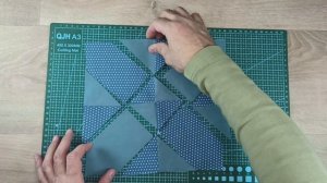 Три лоскутных блока из четырёх тканей. Пэчворк для начинающих.