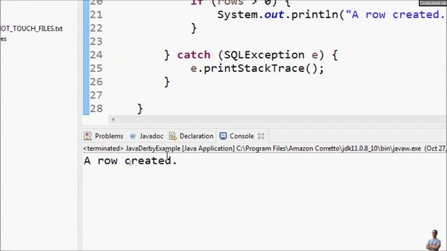 Java Connect to Embedded Derby Database Tutorial (Eclipse)