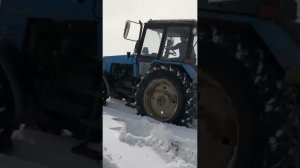 Tractor Cannot get out in the snow