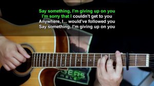 Say something - A Great Big World (Acoustic karaoke)