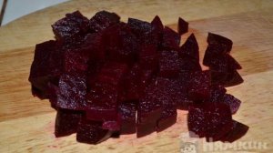 Салат из свеклы с фасолью