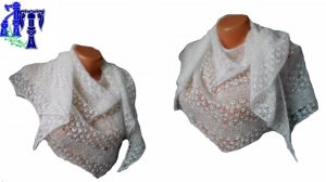 Шаль «Клёкс» спицами | Подробный мастер-класс