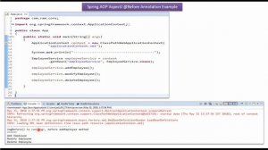 Spring AOP AspectJ @Before Annotation Example | Spring Tutorial