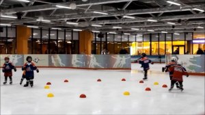 Тренировка самых маленьких хоккеистов