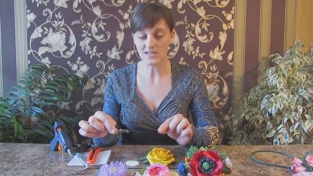 Крепление для цветов из фоамирана - универсальное. Часть 1.