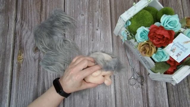 ГНОМ, ДОМОВОЙ ИЗ КАПРОНА. КАК СДЕЛАТЬ ПРИЧЕСКУ И БОРОДУ  DOLL FACE. LEPRECHAUN. DOLL HAIR AND BEARD
