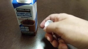 Surprisingly loud cap to Kirkland diet shake