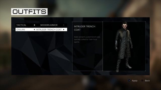 Deus Ex: Mankind Divided - Enforcer, Modern & Tactical Armor, Modern, Intruder & Classic Trench Coa смотреть онлайн