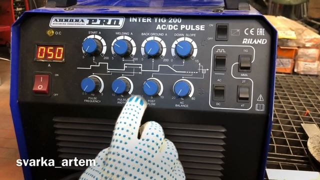 Aurora PRO lnter tig 200 ac/dc Pulse Сварка алюминия смотреть онлайн