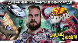 "Диван за выдержку" в Белгороде/Сериал "Кибердеревня"/Утка-космонавт. Хорошие новости.