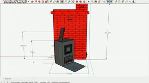 19. Щиток Отопительный (117х39) из Кирпича  для Железной Печи Своими Руками!