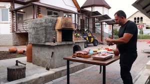МЯСО в ВИНЕ. БАРАН в ДУХОВКЕ. ЗАПЕКАЕМ БАРАНИНУ в ДЕРЕВЕНСКОЙ ПЕЧИ. ENG SUB