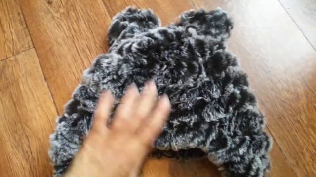 Детская шапка из кроличьего меха из КИТАЯ смотреть онлайн