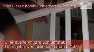 Кроватка-трансформер детская Polini Classic 140х70 см