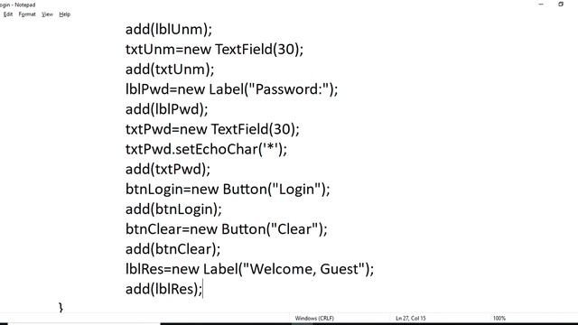 Java: Create Login Form in an awt Applet for beginners смотреть онлайн