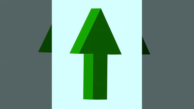 3D-указатель - зелёная стрелка - вверх