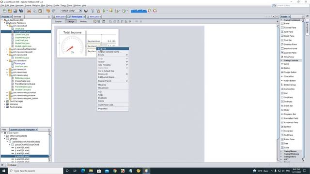 Java UI Design - Dashboard Desktop Application (Part 2)