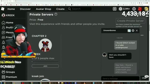Kreekcraft tries to BYPASS THE ROBLOX CHAT FILTER... смотреть онлайн