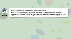 HTML : How to run sinatra as a websocket server?