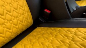 New Hyundai Creta Personalised Yellow & Black Micro Fiber Leather Custom Quilting by Studio Saddles