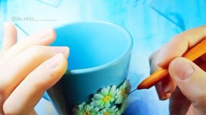 Ромашки из полимерной глины | как слепить ромашки | чашка с цветами