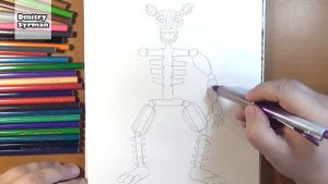 How to draw Endoskeleton, FNAF, Как нарисовать Эндоскелетона